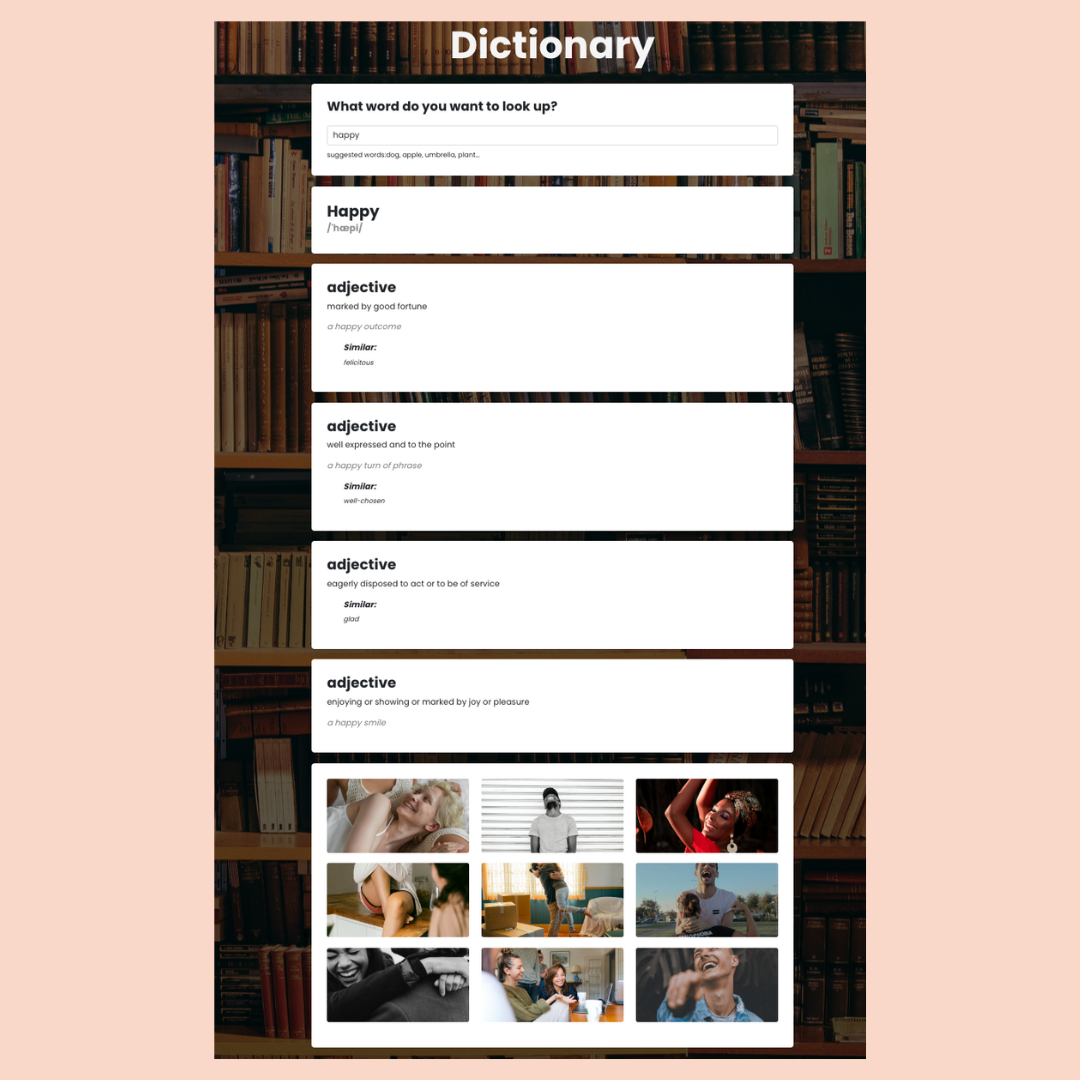 Dictionary Project